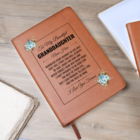 Load image into Gallery viewer, To My Granddaughter Birthday Gifts – Personalized Leather Journal Keepsake for Granddaughter
