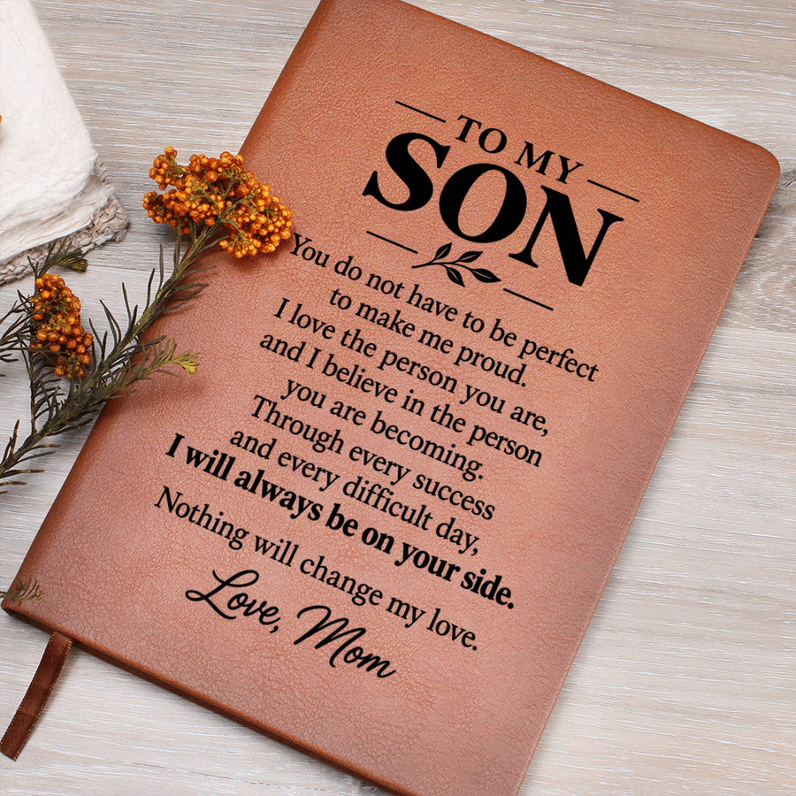 To My Son Journal from Mom - Always on Your Side | Sentimental Leather Gift