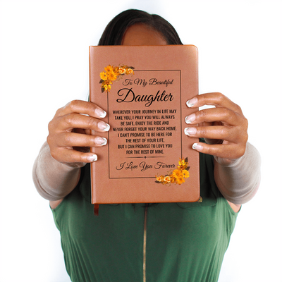 Load image into Gallery viewer, To My Daughter Journal – Leather Gift from Mom or Dad, Lined Notebook for Birthday or Graduation
