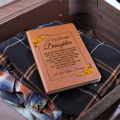 Load image into Gallery viewer, To My Daughter Journal – Leather Gift from Mom or Dad, Lined Notebook for Birthday or Graduation
