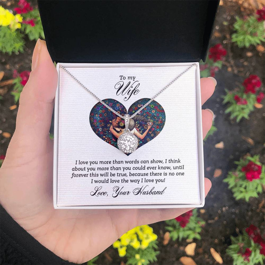 To My Amazing Wife Necklace Silver, Birthday Gift Ideas for Wife from Husband, Unique Gift for Wife