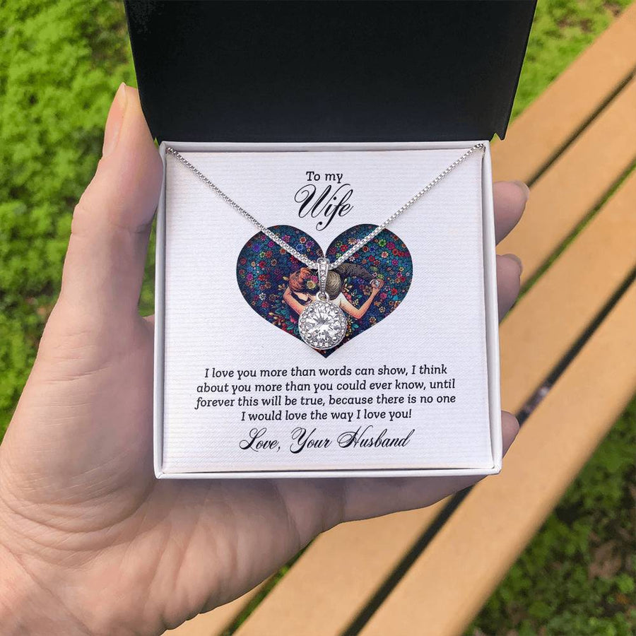 To My Amazing Wife Necklace Silver, Birthday Gift Ideas for Wife from Husband, Unique Gift for Wife