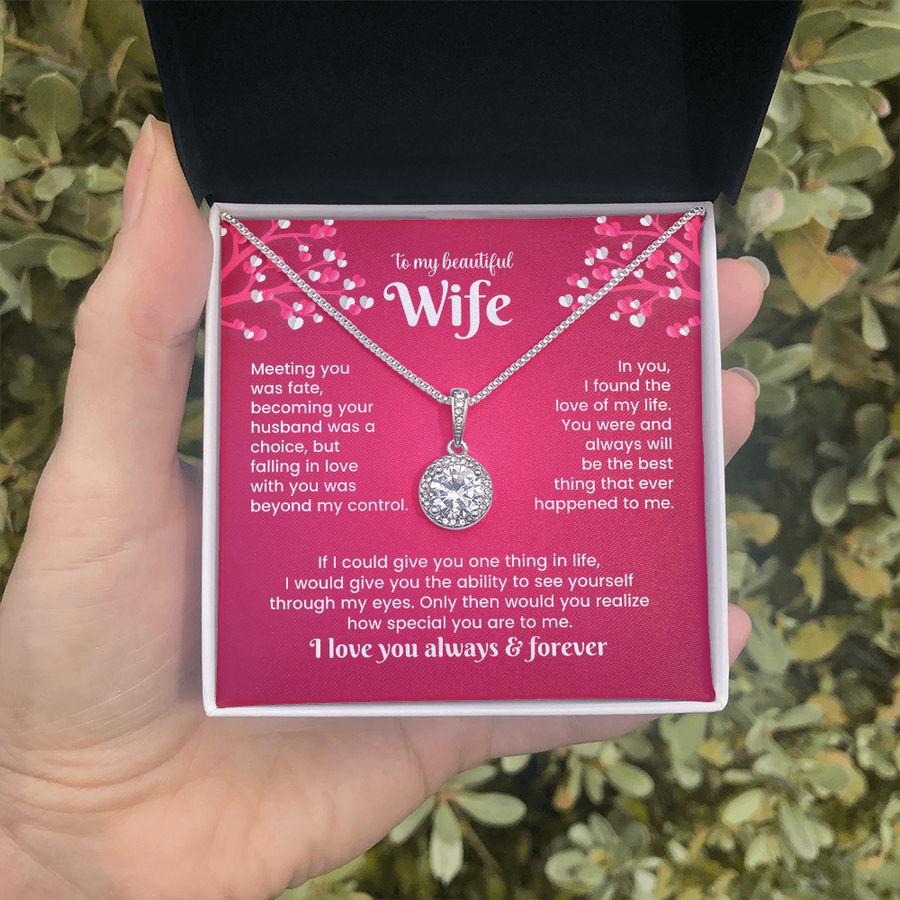 To My Wife Eternal Hope Necklace from Him, Birthday Gifts for Wife, Anniversary, Valentines Day Gift