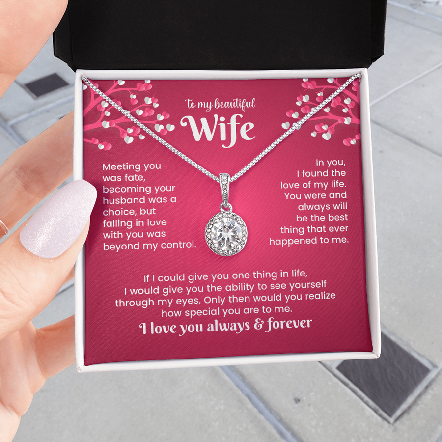 To My Wife Eternal Hope Necklace from Him, Birthday Gifts for Wife, Anniversary, Valentines Day Gift