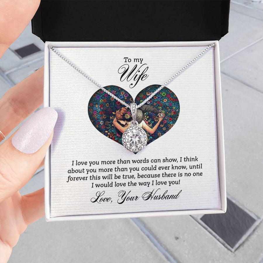 To My Amazing Wife Necklace Silver, Birthday Gift Ideas for Wife from Husband, Unique Gift for Wife