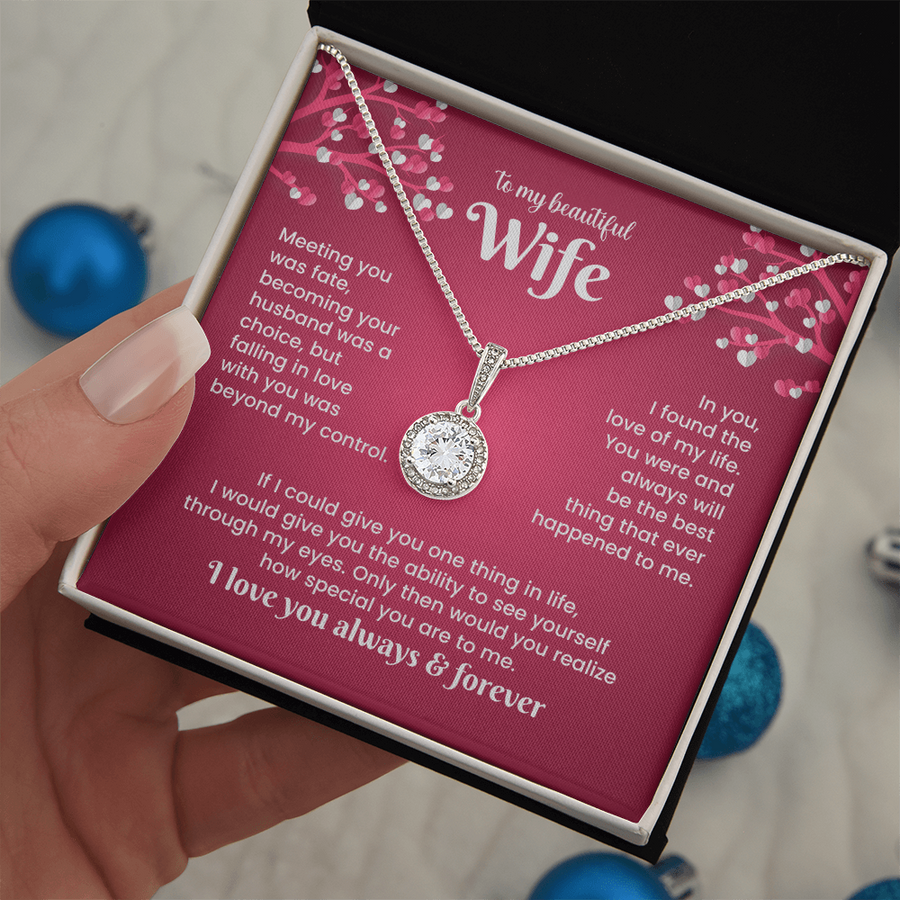 To My Wife Eternal Hope Necklace from Him, Birthday Gifts for Wife, Anniversary, Valentines Day Gift