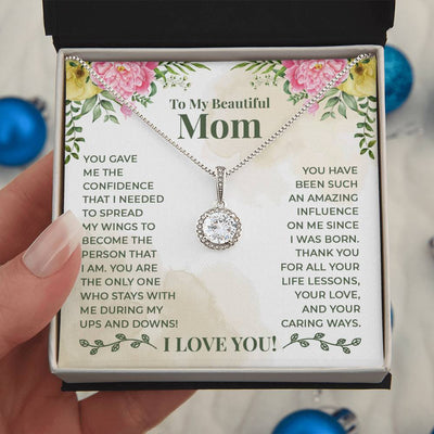 Load image into Gallery viewer, To My Beautiful Mom Necklace, You Give Me the Confidence That I Needed
