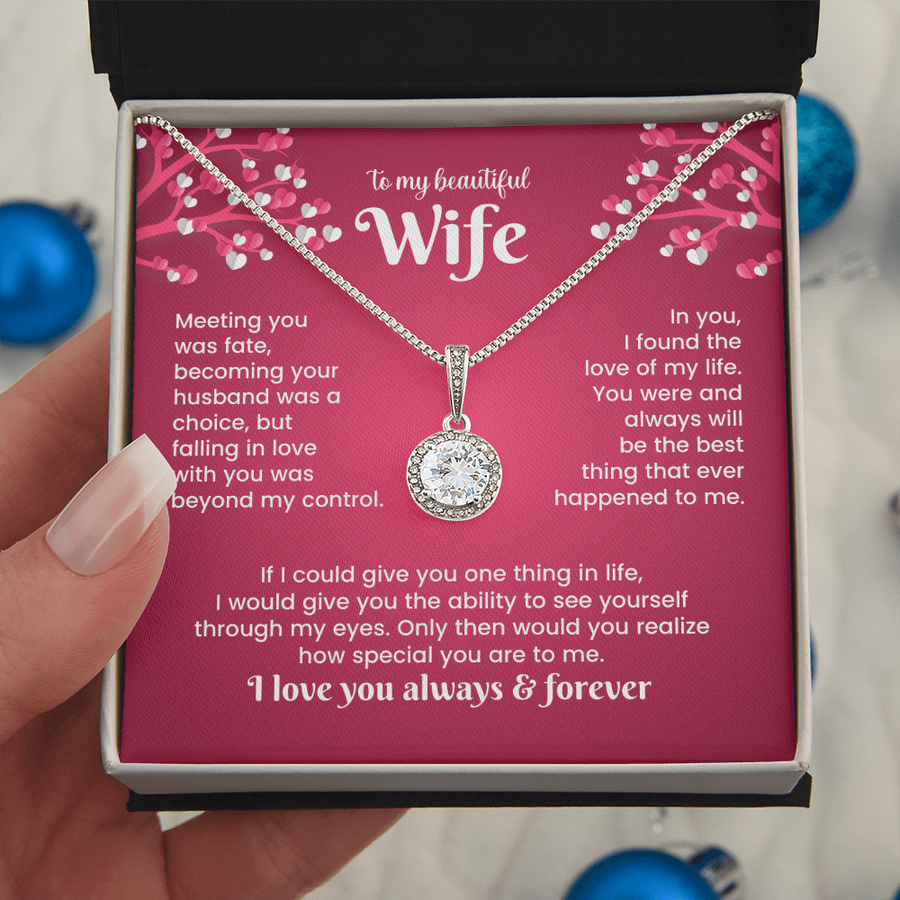 To My Wife Eternal Hope Necklace from Him, Birthday Gifts for Wife, Anniversary, Valentines Day Gift