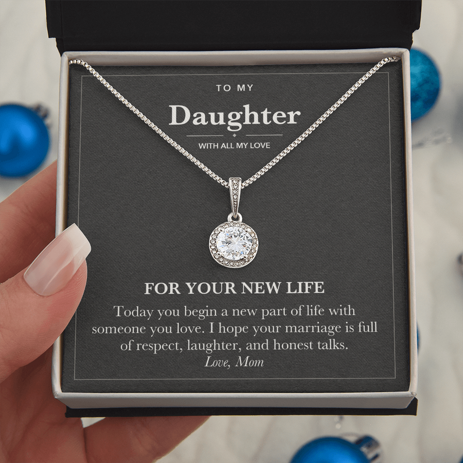 Wedding Day Eternal Hope Necklace for Daughter from Mom