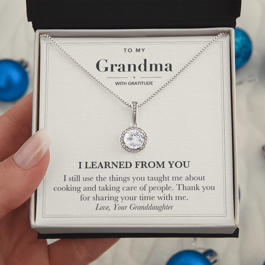 Thank You Necklace for Grandma from Granddaughter