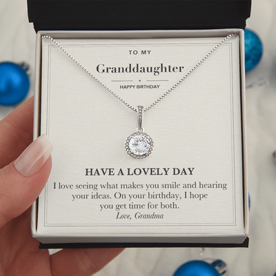 Load image into Gallery viewer, Birthday Eternal Hope Necklace for Granddaughter from Grandma
