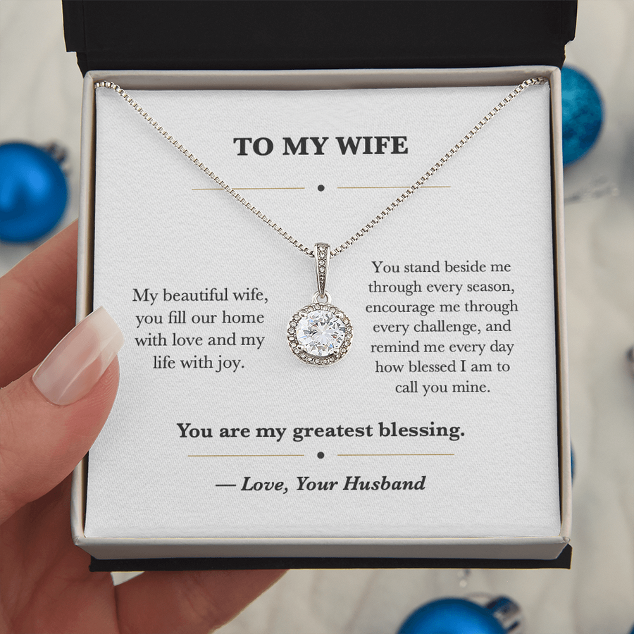 To My Wife Gratitude Eternal Hope Necklace Gift from Husband