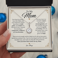 Load image into Gallery viewer, To My Mom - I Love You More Than Words Eternal Hope Necklace Gift
