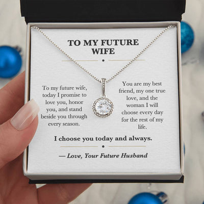Load image into Gallery viewer, To My Future Wife Wedding Vow Eternal Hope Necklace Gift
