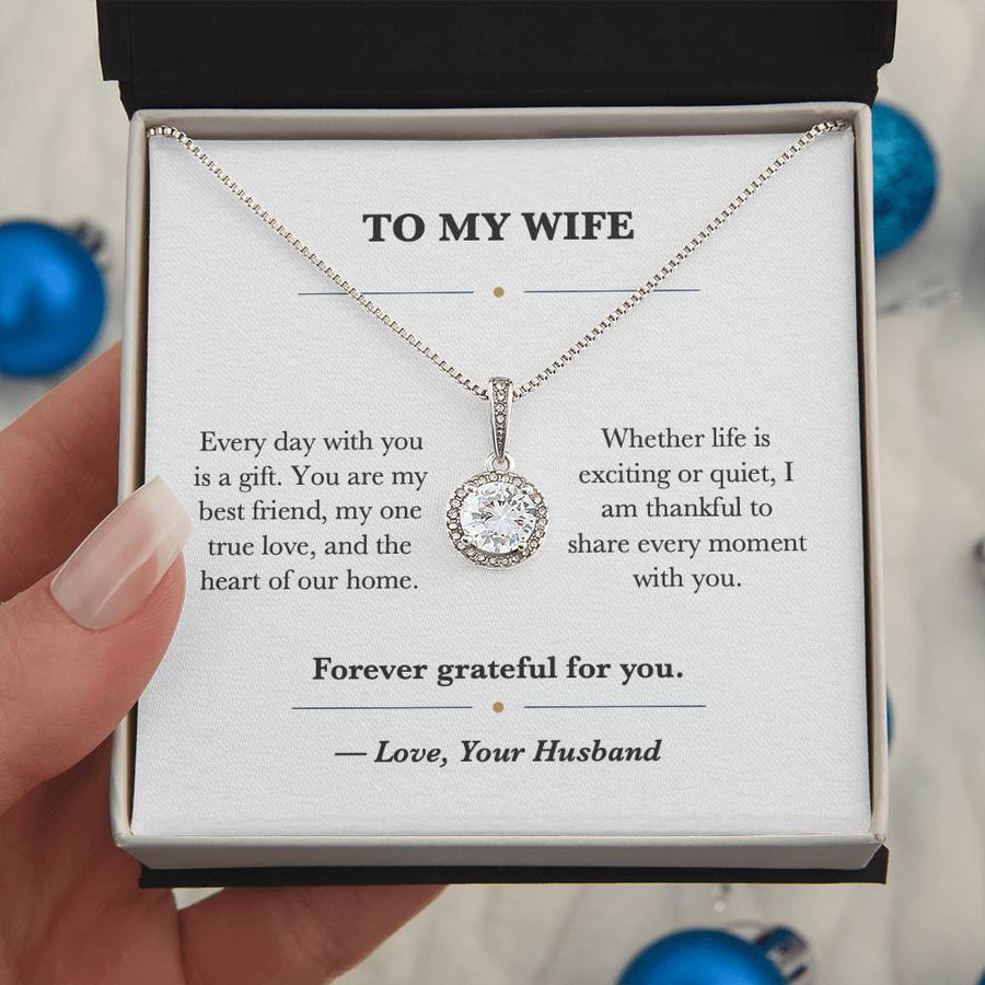 To My Wife Everyday Love Eternal Hope Necklace Gift from Husband