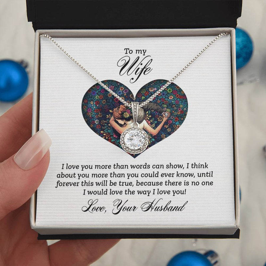 To My Amazing Wife Necklace Silver, Birthday Gift Ideas for Wife from Husband, Unique Gift for Wife