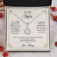 Load image into Gallery viewer, To My Sister - Lucky to Have You Eternal Hope Necklace Gift
