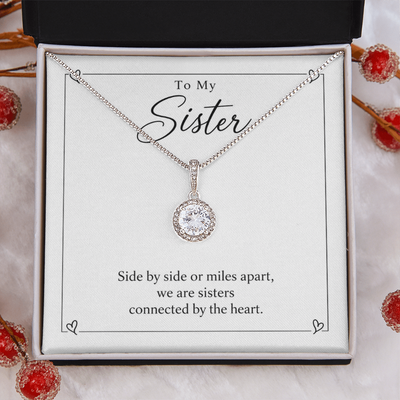 Load image into Gallery viewer, To My Sister - Connected by the Heart Eternal Hope Necklace Gift
