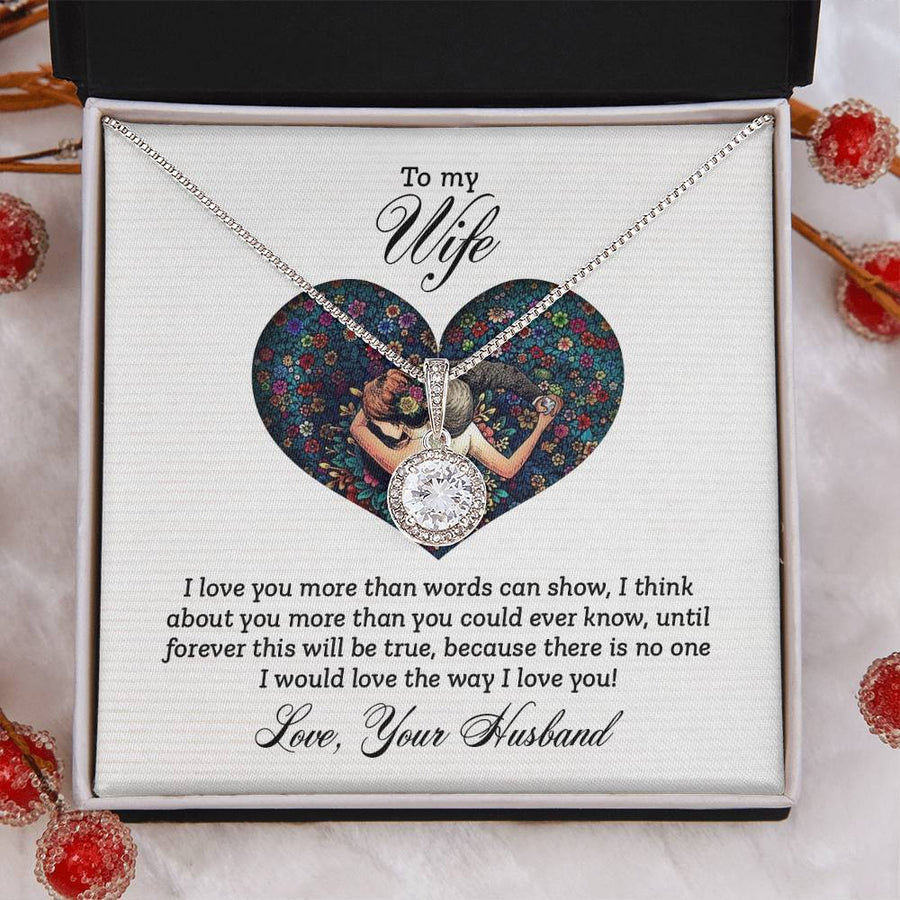 To My Amazing Wife Necklace Silver, Birthday Gift Ideas for Wife from Husband, Unique Gift for Wife