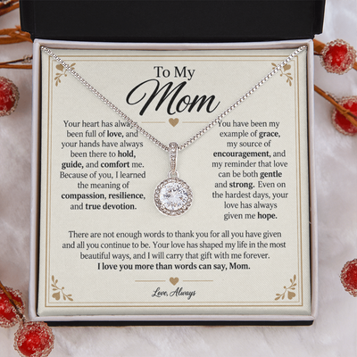 Load image into Gallery viewer, To My Mom - I Love You More Than Words Eternal Hope Necklace Gift
