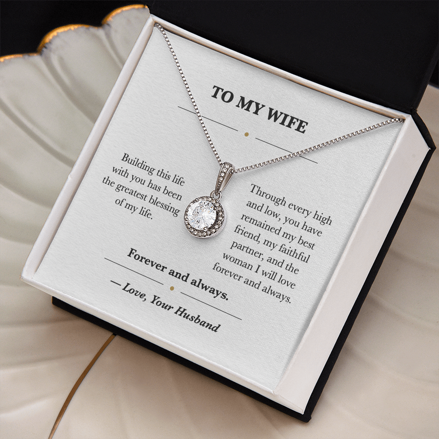 To My Wife Building a Life Eternal Hope Necklace Gift from Husband