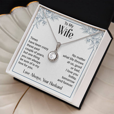 Load image into Gallery viewer, Silver to My Wife Necklace from Husband Christmas Necklace for Wife, Birthday Necklace for Wife Gold
