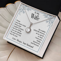 Load image into Gallery viewer, Silver to My Wife Necklace from Husband Christmas Necklace for Wife, Birthday Necklace for Wife Gold
