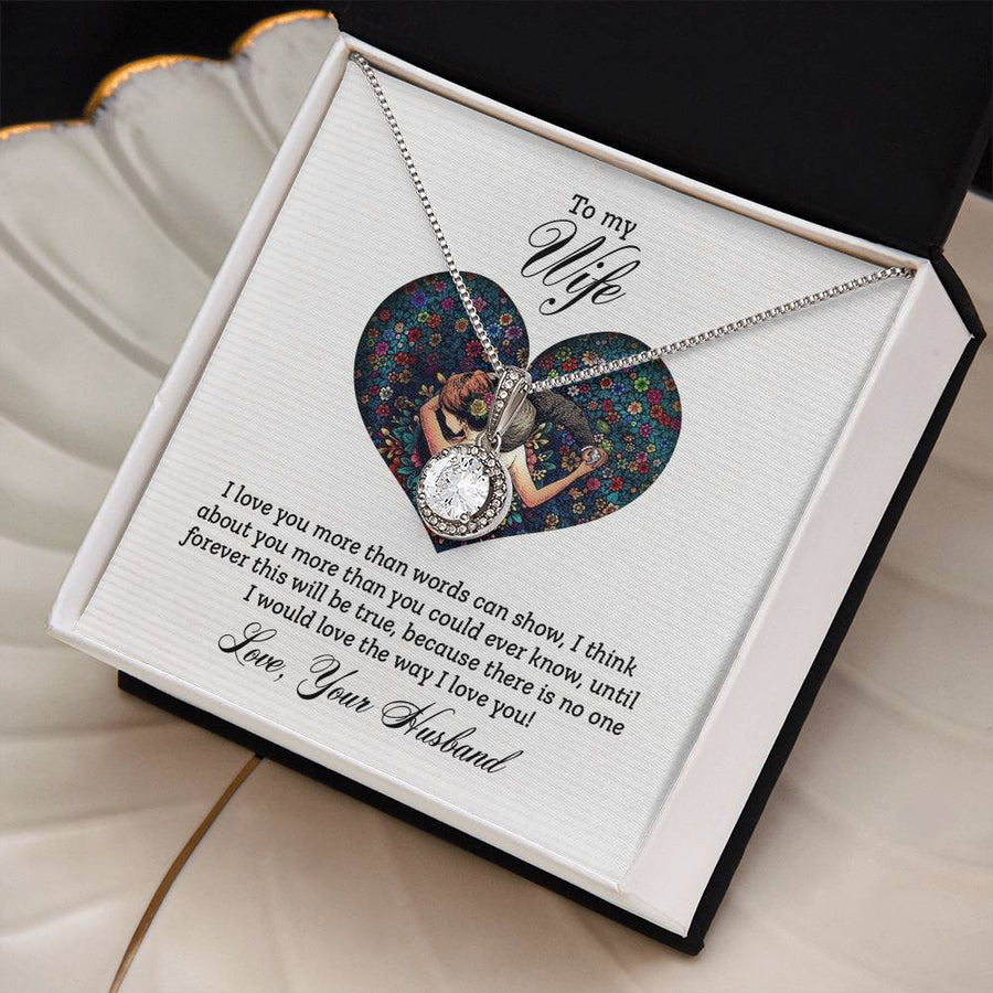 To My Amazing Wife Necklace Silver, Birthday Gift Ideas for Wife from Husband, Unique Gift for Wife