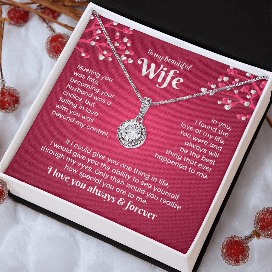 To My Wife Eternal Hope Necklace from Him, Birthday Gifts for Wife, Anniversary, Valentines Day Gift