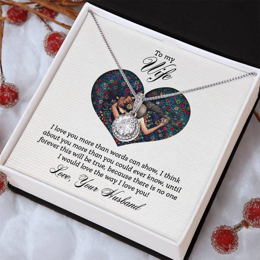 To My Amazing Wife Necklace Silver, Birthday Gift Ideas for Wife from Husband, Unique Gift for Wife