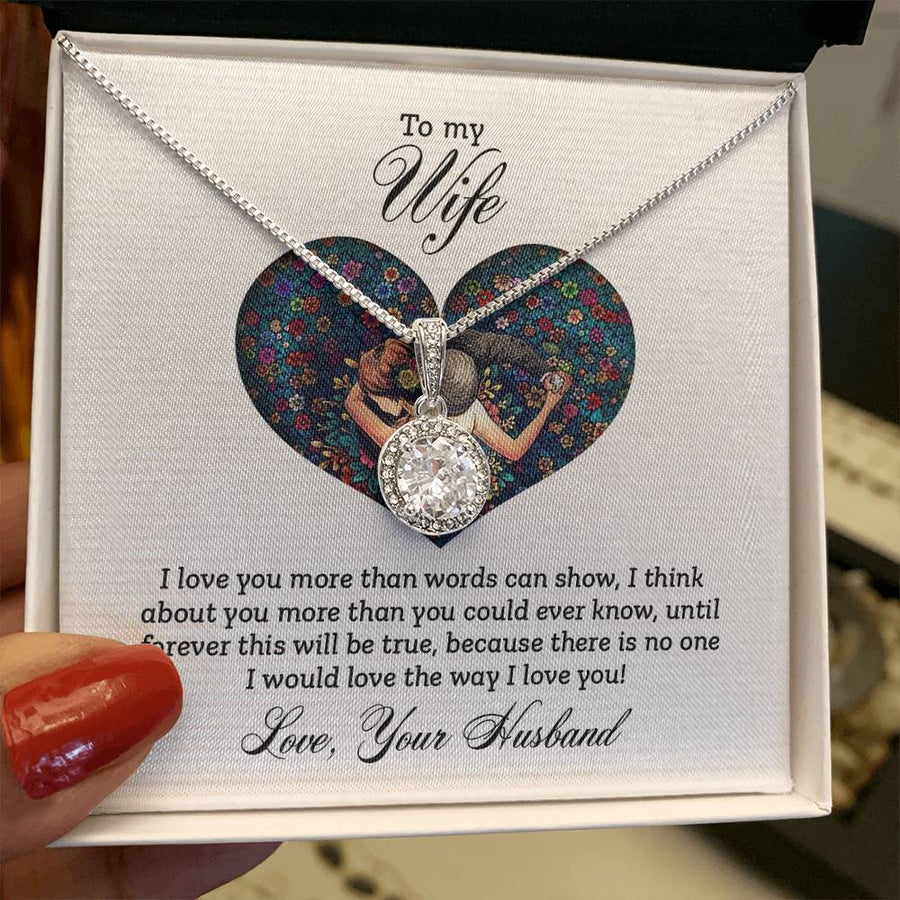 To My Amazing Wife Necklace Silver, Birthday Gift Ideas for Wife from Husband, Unique Gift for Wife