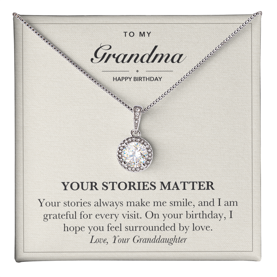 To My Grandma Birthday Necklace - Your Stories Matter