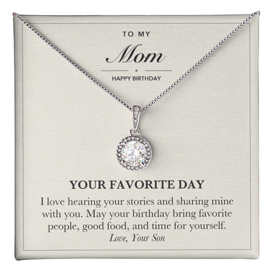 Load image into Gallery viewer, Birthday Necklace for Mom from Son - Your Favorite Day
