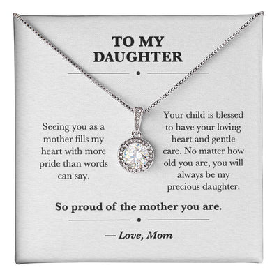 Load image into Gallery viewer, To My Daughter First Mother&amp;#39;s Day Eternal Hope Necklace from Mom
