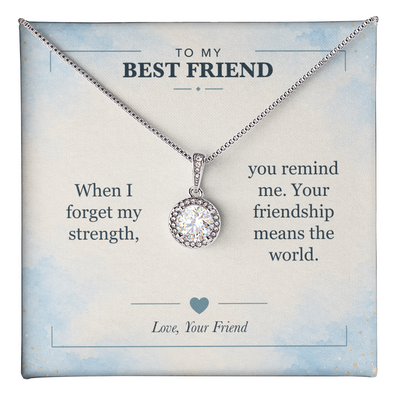 Load image into Gallery viewer, To My Best Friend, You Remind Me of My Strength - Eternal Hope Necklace

