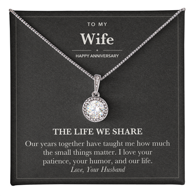 Load image into Gallery viewer, Anniversary Message Card Necklace for Wife - The Life We Share
