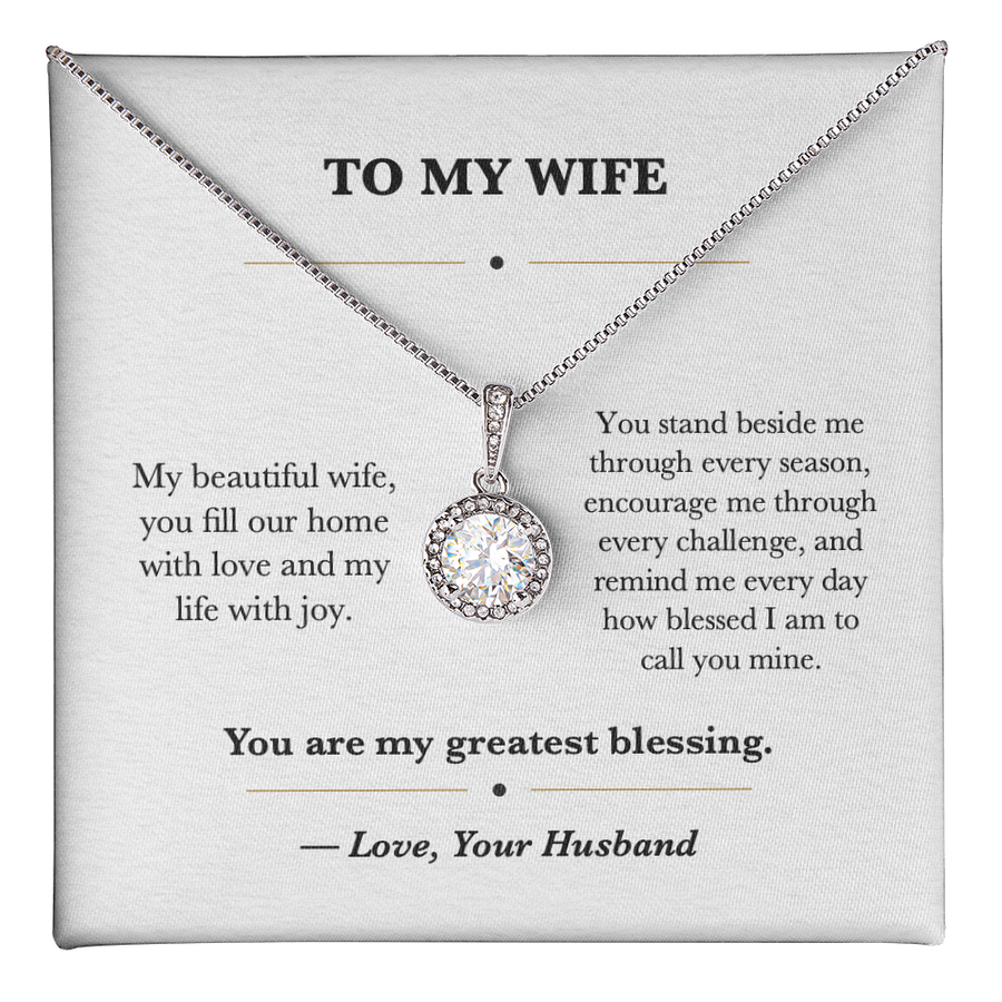 To My Wife Gratitude Eternal Hope Necklace Gift from Husband