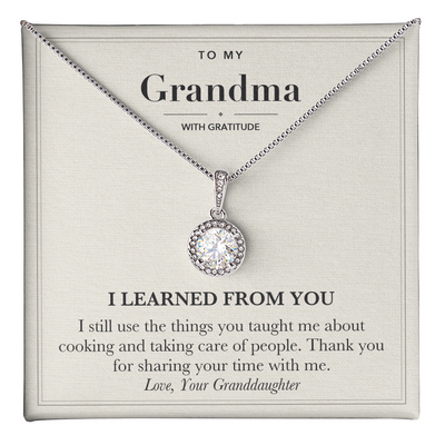Load image into Gallery viewer, Thank You Necklace for Grandma from Granddaughter

