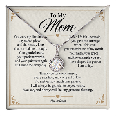 Load image into Gallery viewer, To My Mom - My Greatest Blessing Eternal Hope Necklace Gift
