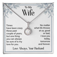 Load image into Gallery viewer, Silver to My Wife Necklace from Husband Christmas Necklace for Wife, Birthday Necklace for Wife Gold
