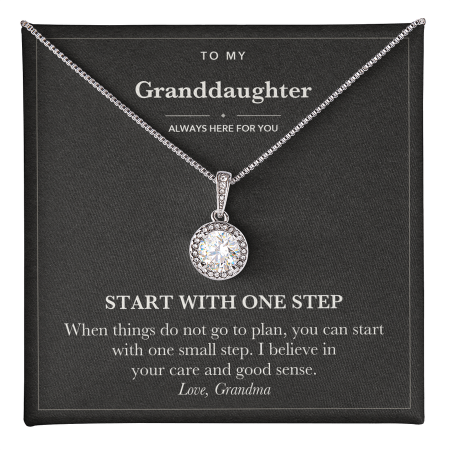 Encouragement Necklace for Granddaughter - One Step