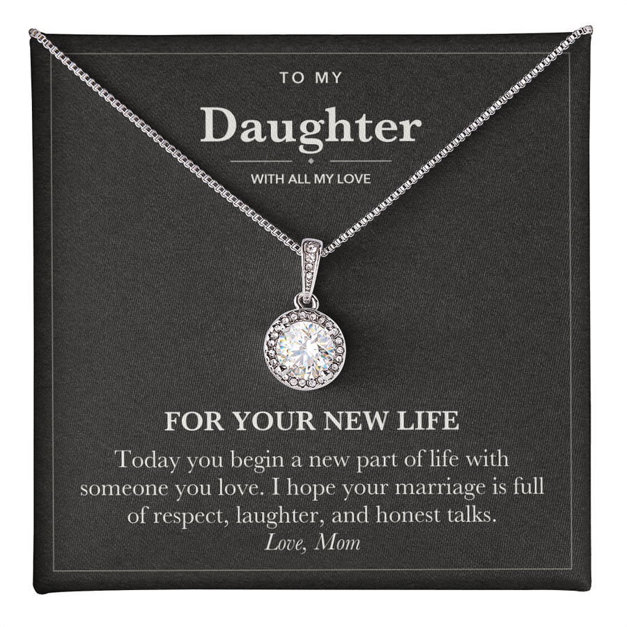 Wedding Day Eternal Hope Necklace for Daughter from Mom