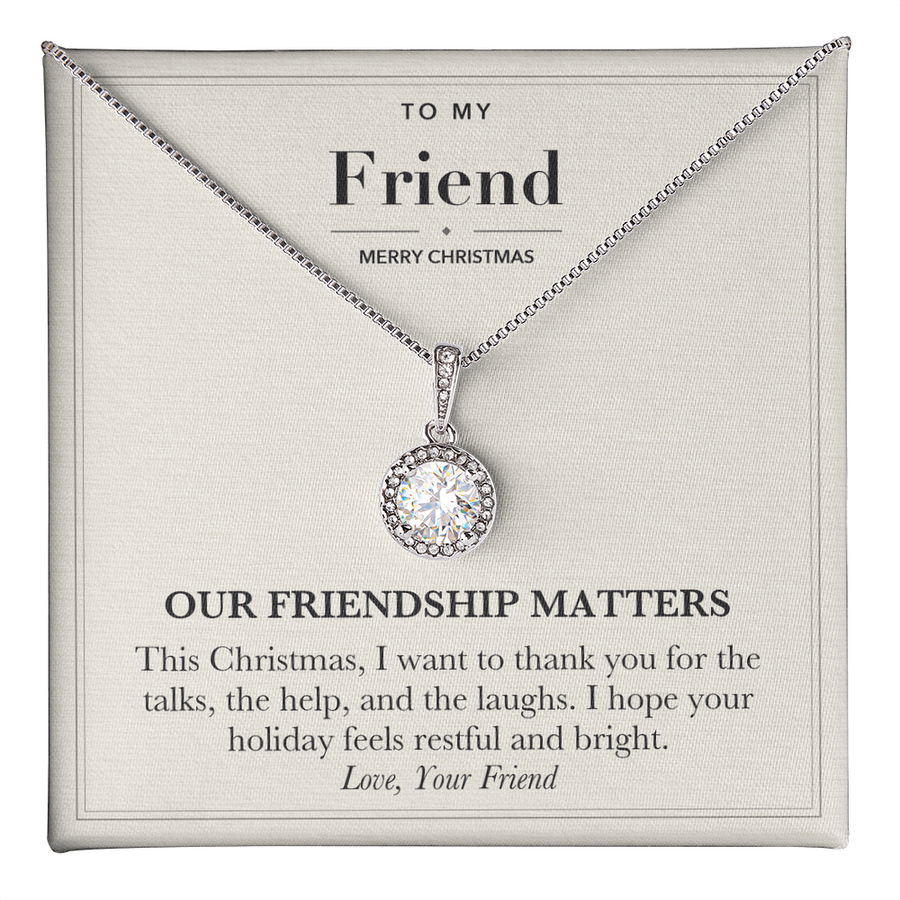Christmas Gift Necklace for Best Friend - Glad We Met