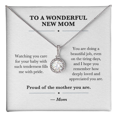 Load image into Gallery viewer, To a Wonderful New Mom Eternal Hope Necklace Gift
