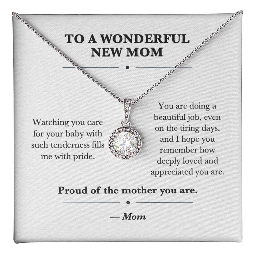 To a Wonderful New Mom Eternal Hope Necklace Gift