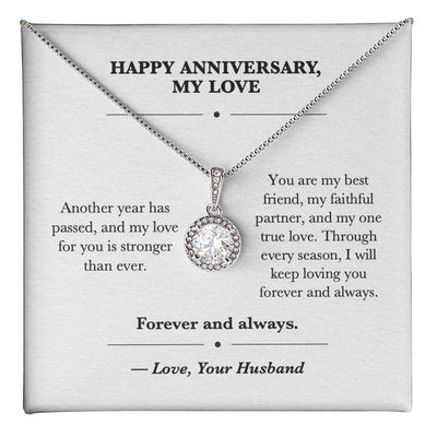 Load image into Gallery viewer, Happy Anniversary My Love Eternal Hope Necklace Gift from Husband
