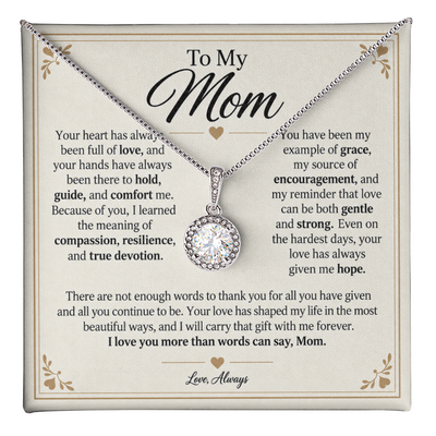 Load image into Gallery viewer, To My Mom - I Love You More Than Words Eternal Hope Necklace Gift
