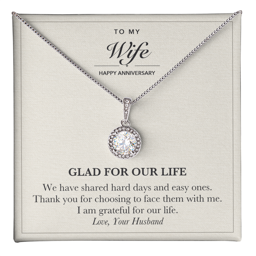 Anniversary Eternal Hope Necklace for Wife - Grateful for Us