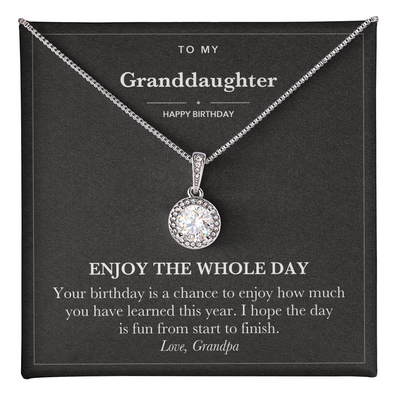 Load image into Gallery viewer, To My Granddaughter Birthday Necklace - Enjoy the Day
