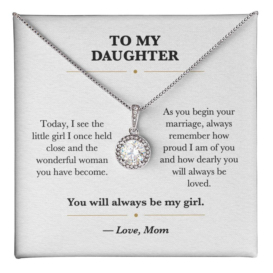 To My Daughter Wedding Day Eternal Hope Necklace Gift from Mom